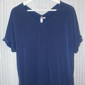 Navy Dressy V-Neck
